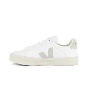 Veja Campo Women’s Leather Sneaker in Extra White & Natural Suede Size 9 Neutral
